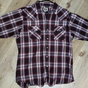 Ely Cattleman pearl button shirt